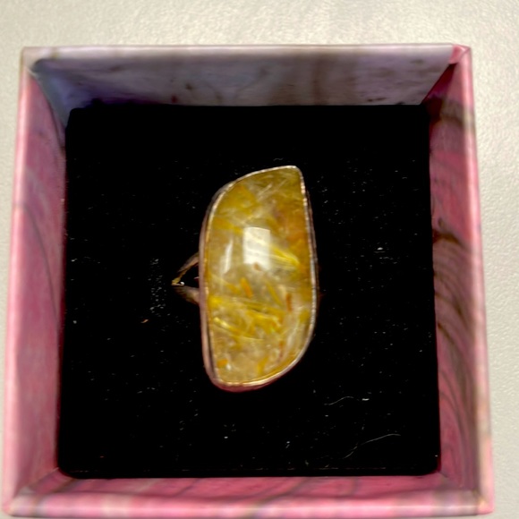 Behold! Rutiated Quartz ring, where nature's artistry meets fine craftsmanship - Picture 2 of 7